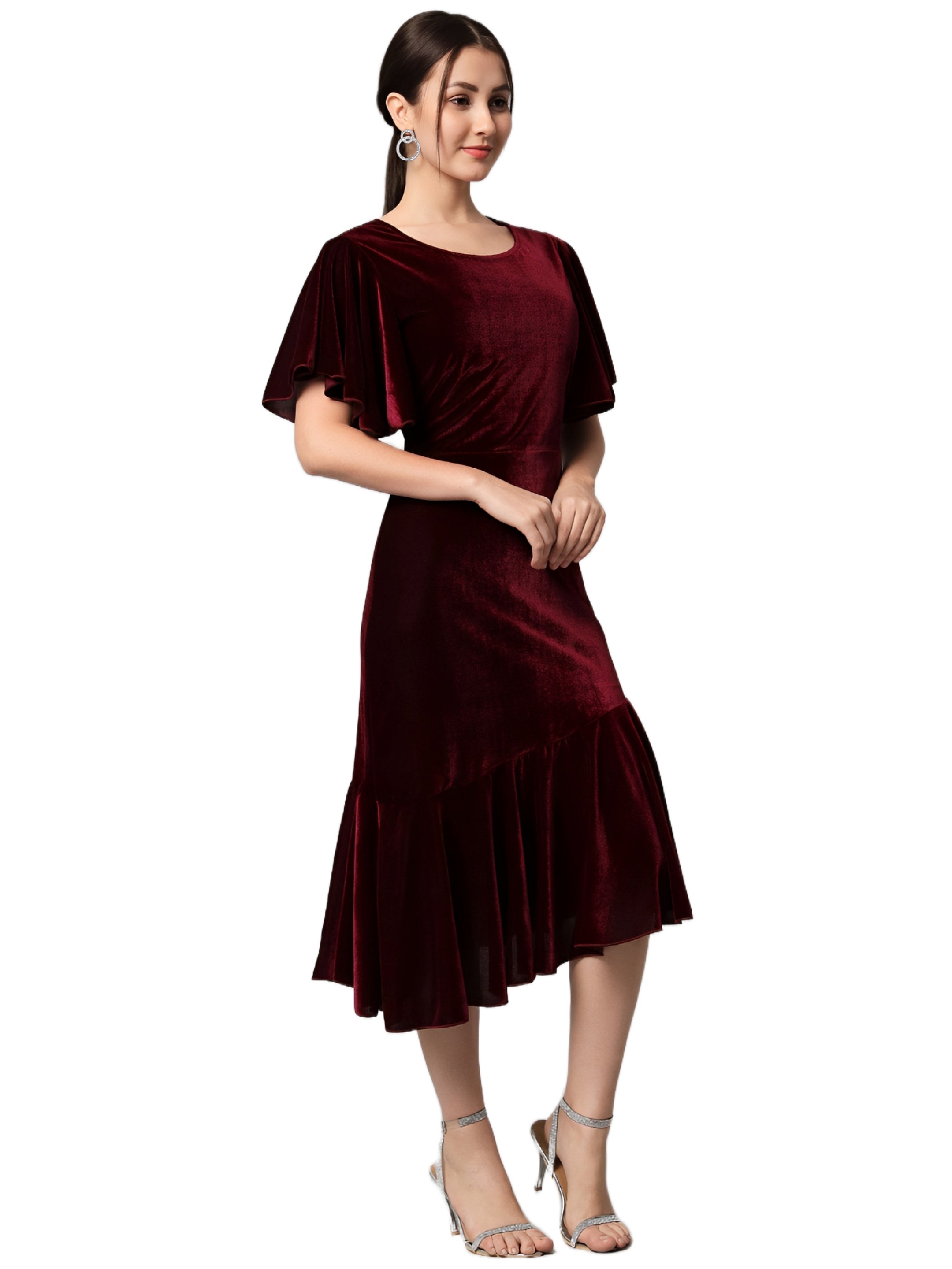 Crimson Grace Velvet Midi