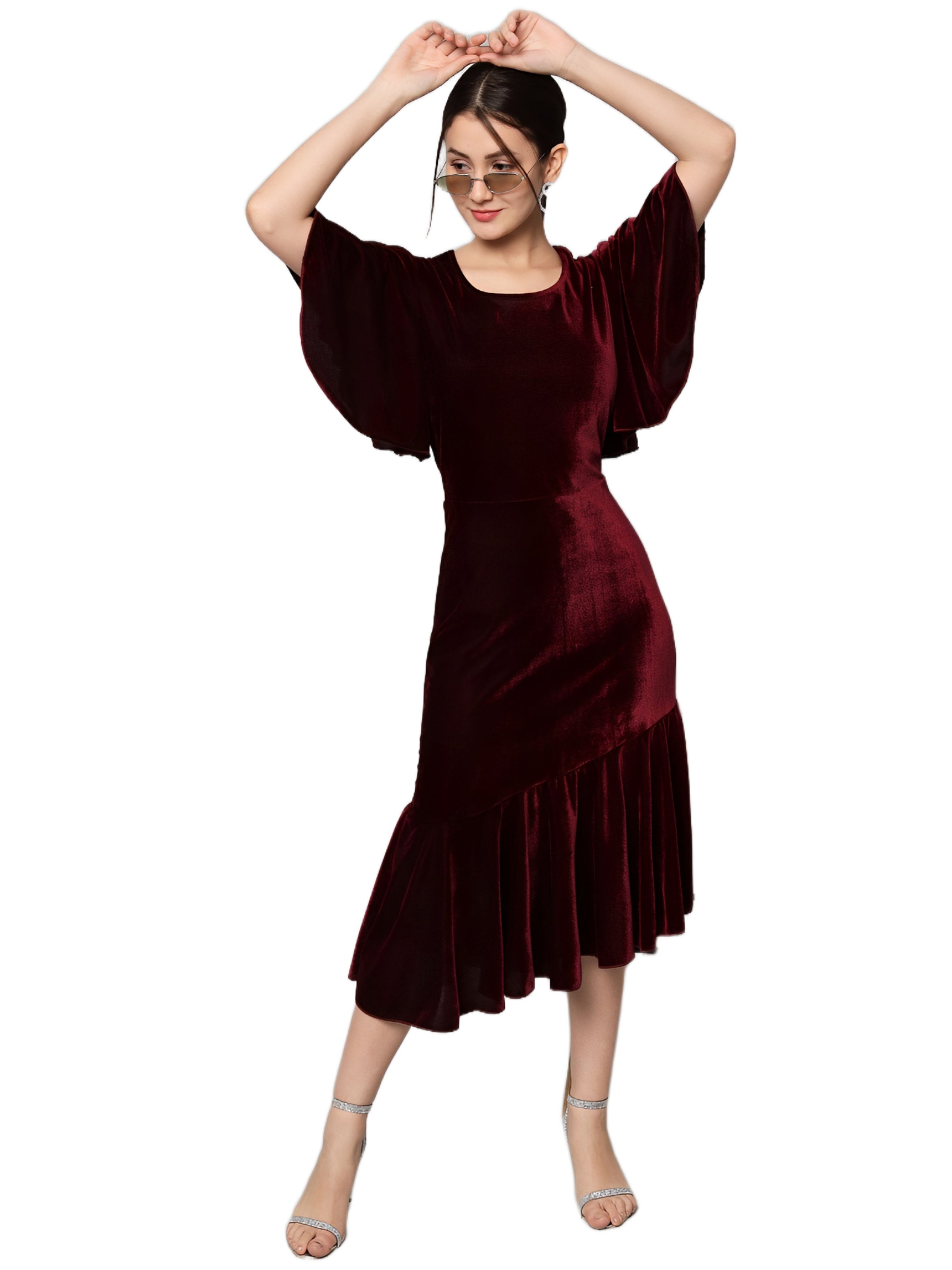 Crimson Grace Velvet Midi