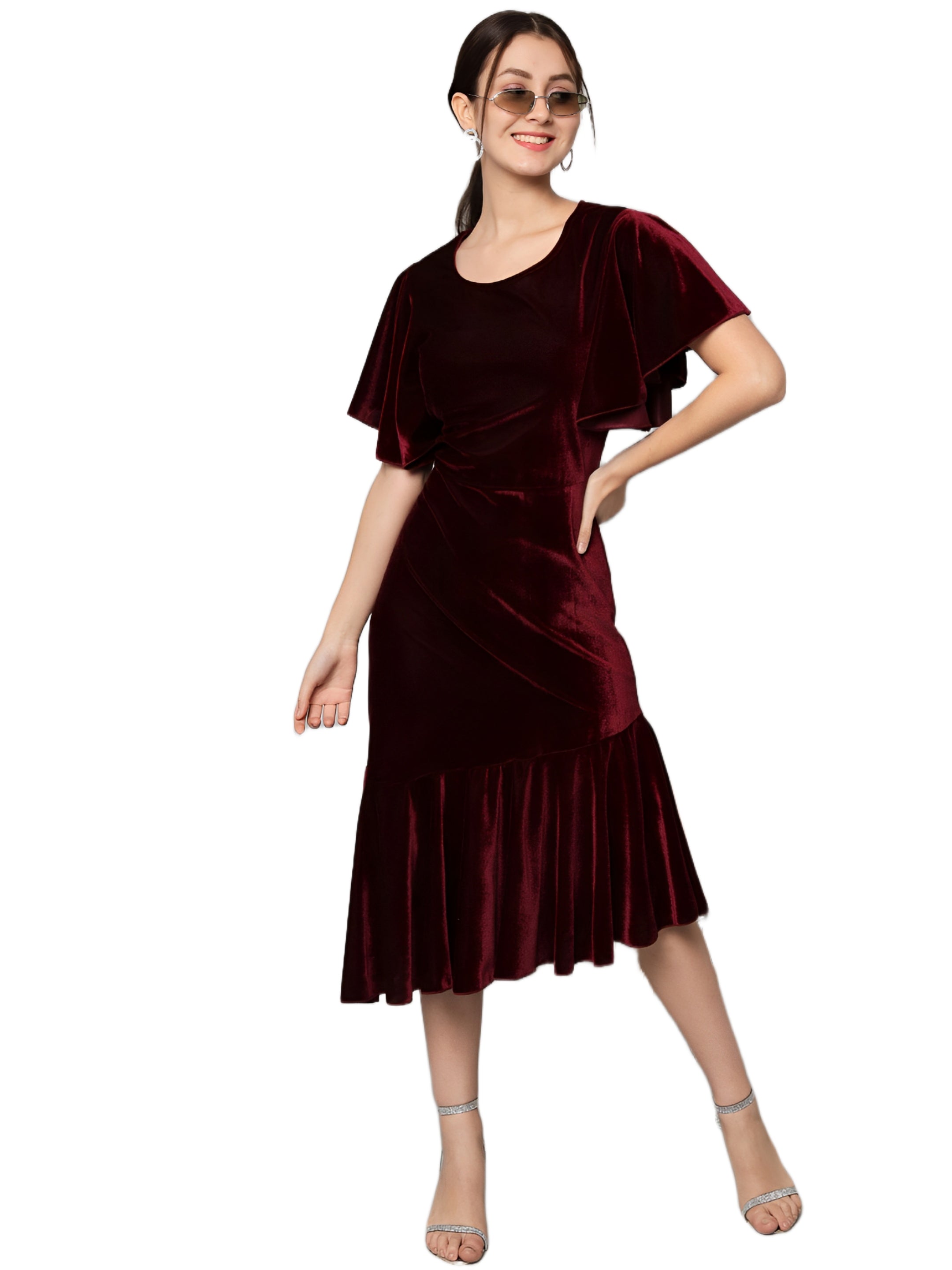 Crimson Grace Velvet Midi