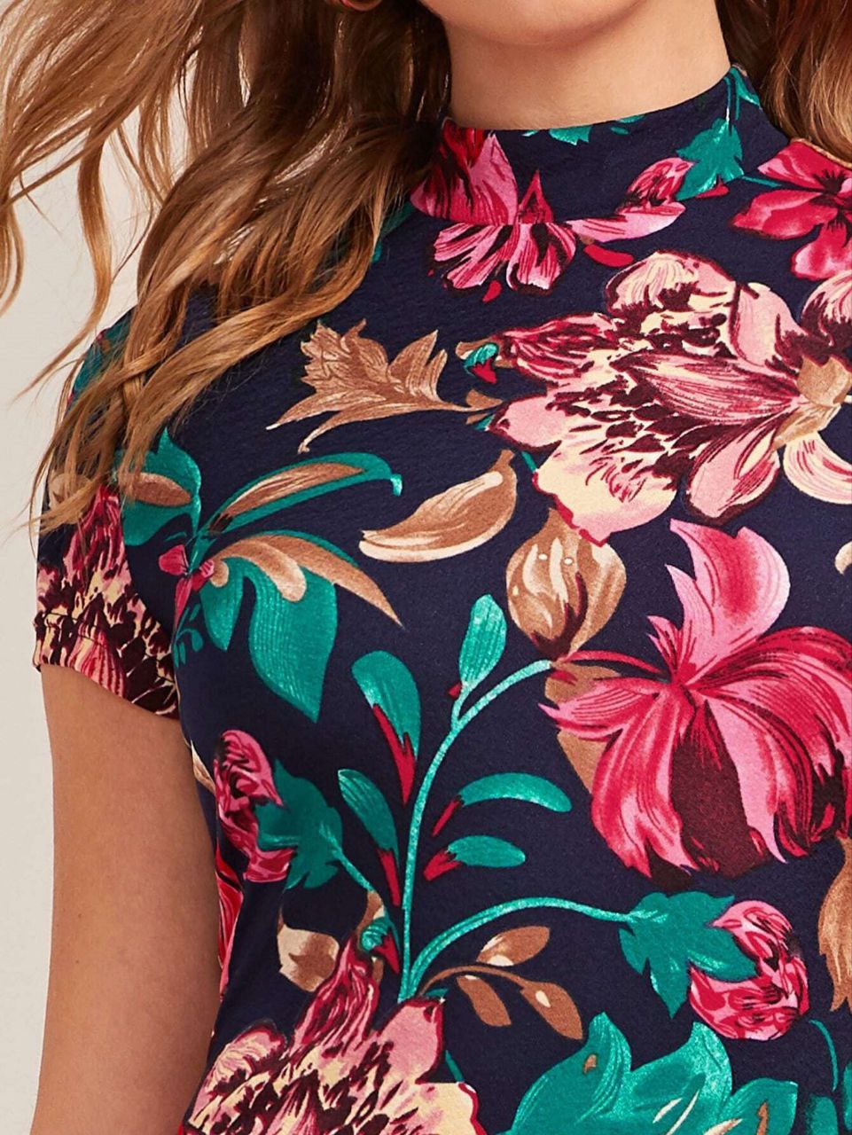 Midnight Bloom Bodycon Dress